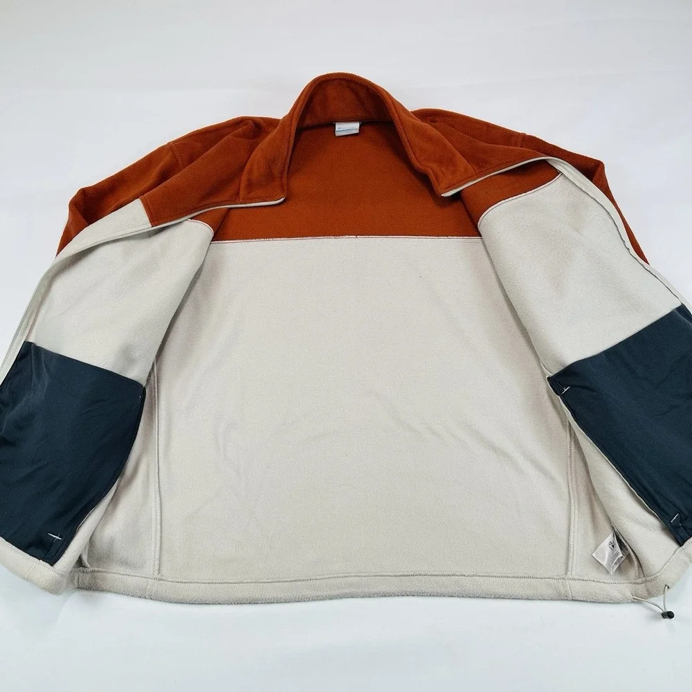 Columbia Full Zip Fleece Jacket Mens Size XXL  Zipped Pockets Adventure Outdoors - Picture 8 of 14